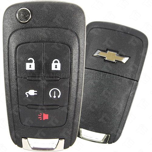 2011 - 2015 Chevrolet Volt PEPS Remote Flip Key 5B Plug-In - OHT05918179 22923862