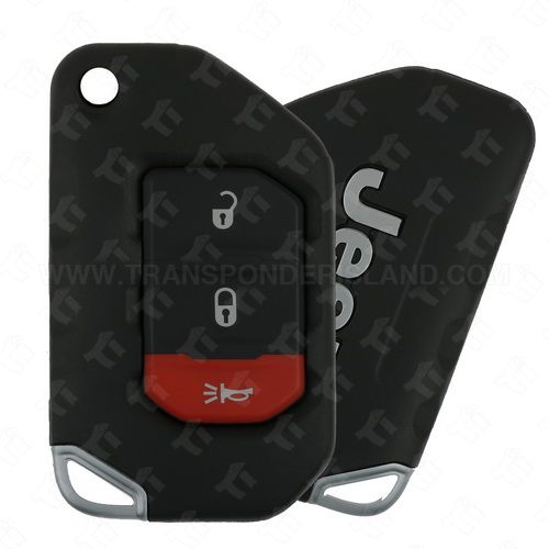 2018 - 2024 Jeep Wrangler, Gladiator Unlimited SMART Remote Flip Key 3B SIP22 FIAT Keyway