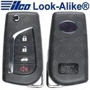 Ilco 2018 - 2023 Toyota Camry, Corolla Remote Flip Key 4B Trunk - FLIP-TOY-4B1