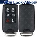 Ilco Volvo Remote Head Key - 6B Trunk/Approach Lights/PCC - KR55WK49266 - PRX-VOLVO-6B1 Replaces OE P/N: 30659498